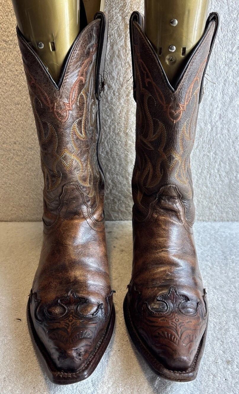 TONY LAMA Women's Sz 7B Leather Cowboy Boots Style VF6005
